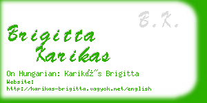 brigitta karikas business card